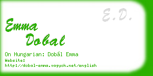 emma dobal business card